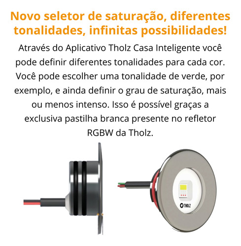 Kit 4x Led Piscina 20w Slim Tecnologia Rgb Cabo 2m Tholz