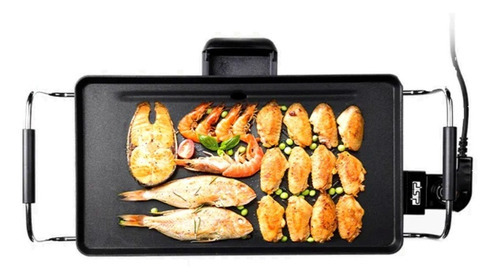 Chapa Lanches Elétrica Grill 46x26 Cozinha Cor Preto 220V