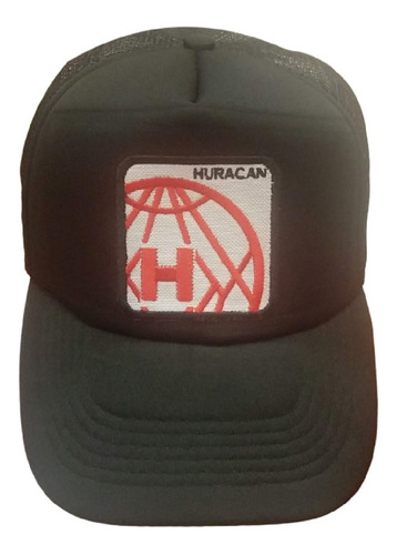 Imagen 2 de 5 de Gorra Trucker Globo 2 Bordado Huracán Negro Infantil