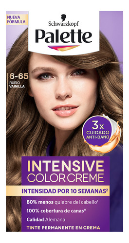 Palette Tinte para cabello Color Creme Rubio Vainilla 6-65
