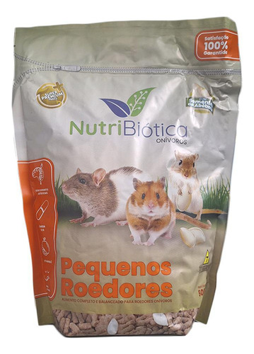 Ração Nutribiótica Hamster Pequenos Roedores Onívoros 500g