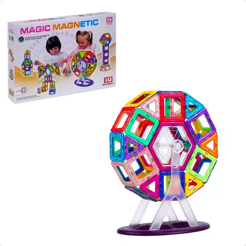 Juego Imanes Bloques magnéticos (40pcs) - Juego De Construcción Juegos Niños