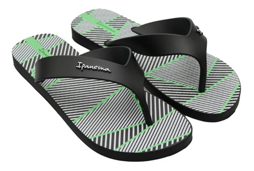 Imagen 2 de 6 de Ojotas Ipanema Hombre Deck Ad Negro/negro/blanco 5332