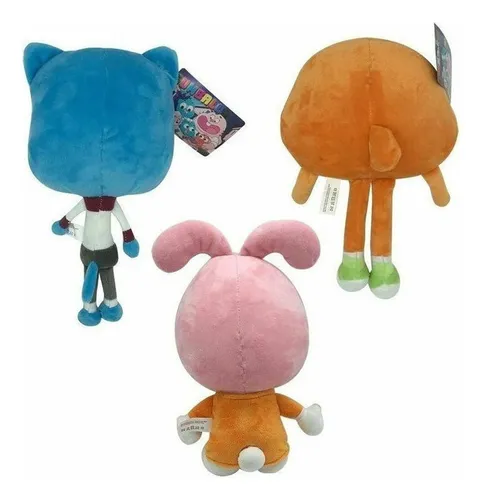 3 Muñecos De Peluche Gumball Wonderful World 25 Cm