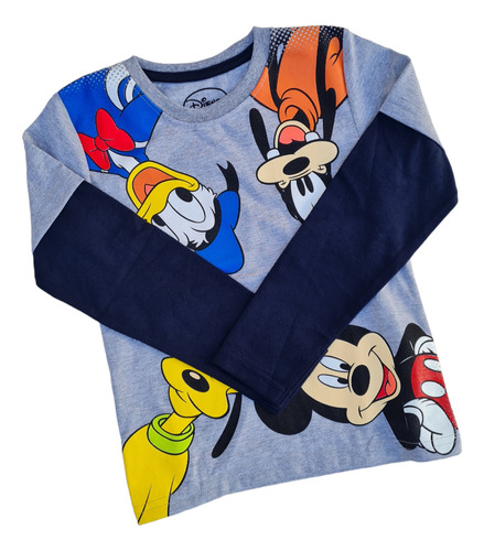 Remera Manga Larga Niño Mickey Mouse 4 Años Disney