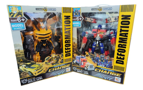 Transformers 2 En 1 Bumblebee 32cm Optimus Prime X2 Juguete
