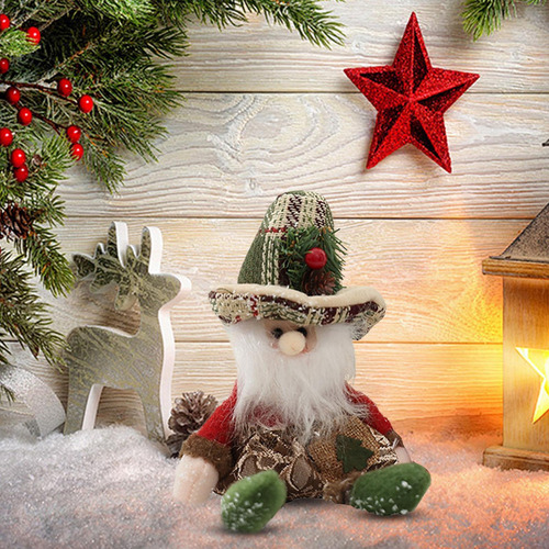 .sj Decoración De Papá Noel Figura De Papá Noel De Navidad