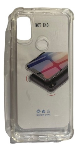 Funda Transparente Reforzada Compatible Con Moto E20 E30 E40