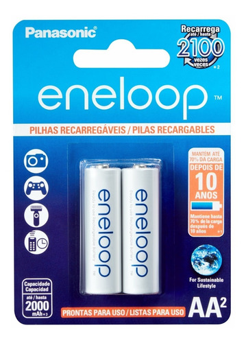 30 Pilhas Recarregáveis Eneloop Aa