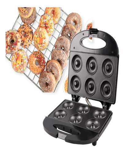 Máquina De Rosquillas Casera De 110 V Fabrica De Donas Color Negro