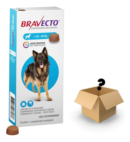 Bravecto Antipulgas Caes 20 A 40kg + Brinde