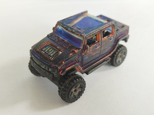 Hot Wheels Hummer H2 Camioneta Canina Naranja Rayada 