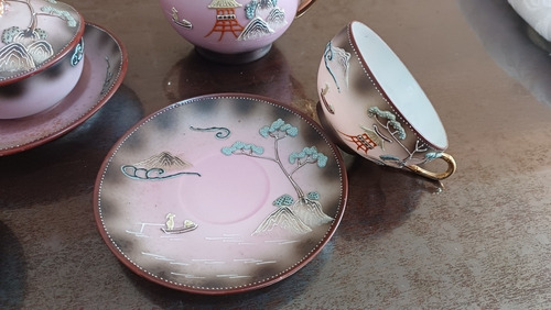 Lote Porcelana Japonesa Antiga Xícaras E Bule (Usado)