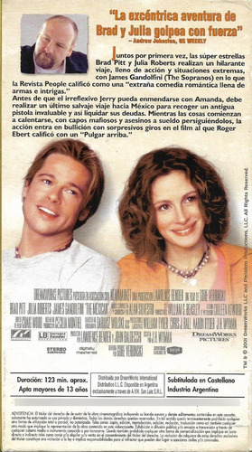 La Mexicana Vhs Brad Pitt Julia Roberts Gene Hackman (Usado)