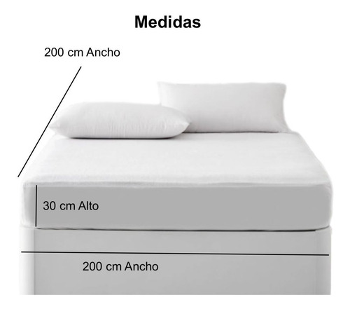 Imagen 4 de 10 de Funda De Colchon Impermeable De Pvc King De 200x200 Cm