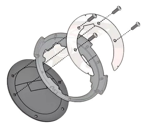 Flange Bolsa Tanque Givi Bf26 Kawasaki Versys 650 15/18