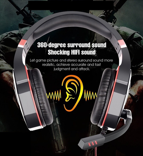 Imagen 6 de 6 de Audifono Gamer Ovleng P30 Para Juego/pc/ps4/laptop