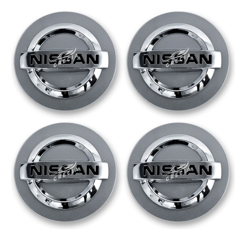 Tapones Centro De Rin 54mm Cromado Nissan 4 Piezas