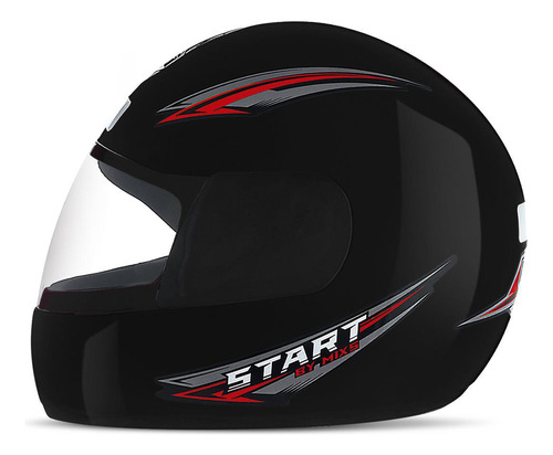 Capacete Mixs Start Preto 58 - Abs De Alta Qualidade