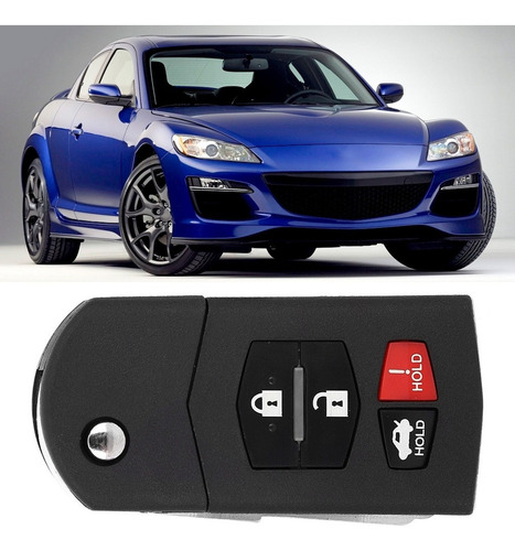 Funda Llavero Coche 3 + 1 Botones Mazda 3 5 6 Rx-8 Cx-7 Cx-9