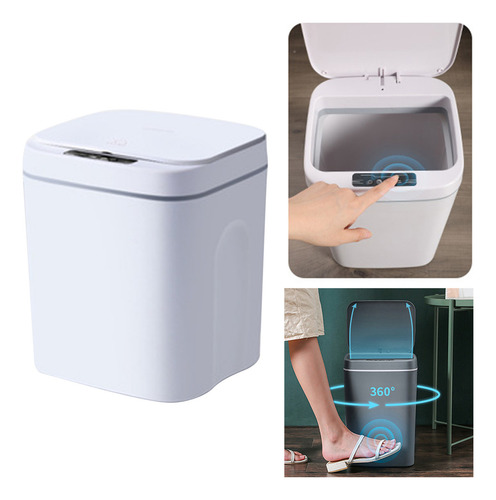 Cesto De Basura Inteligente A Prueba De Agua Con Sensor 12l