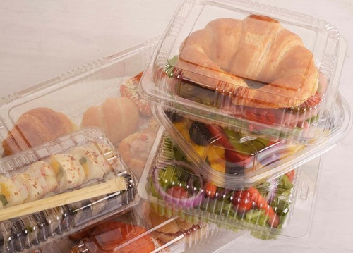 Contenedor P/sandwich Tipo Bisagra (14.6x14x4.1) 500 Pzs Pet