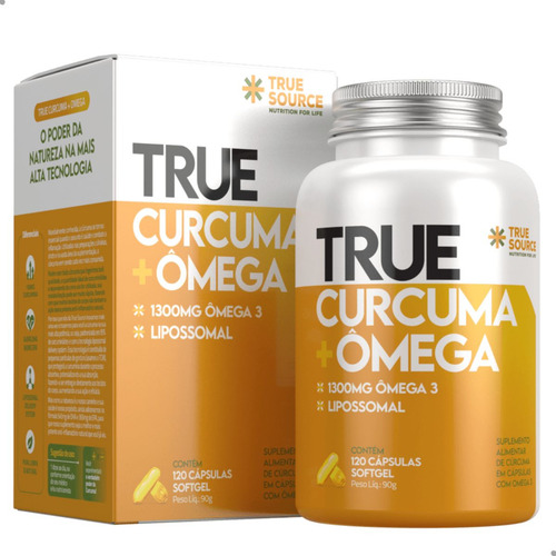 True Cúrcuma + Ômega Lipossomal 120 Cápsulas True Source