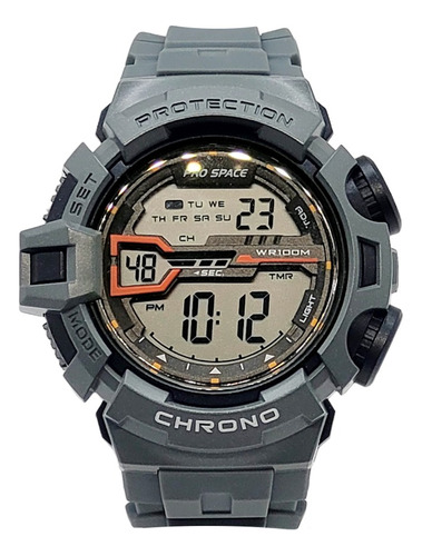 Reloj Pro Space Digital Hombre Sumergible Cronómetro Alarma