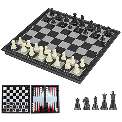 Vikutu Magnetic Chess Set 12.6 Pulgadas - Travel Bqn5i