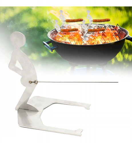 Soportes Happy Barbecue Hold De Acero Inoxidable Para Salchi