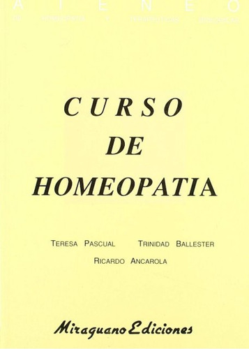 Curso De Homeopatia - Pascual Ballester - Libro Envio En Dia