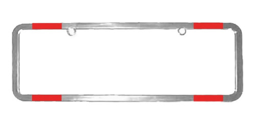 Suporte Moldura De Placa Cromado Com Refletor Para Carro Uni