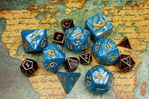 Dice- Dados Dnd De 25 Mm, Dados Rpg Azules Para Mazmorras Y