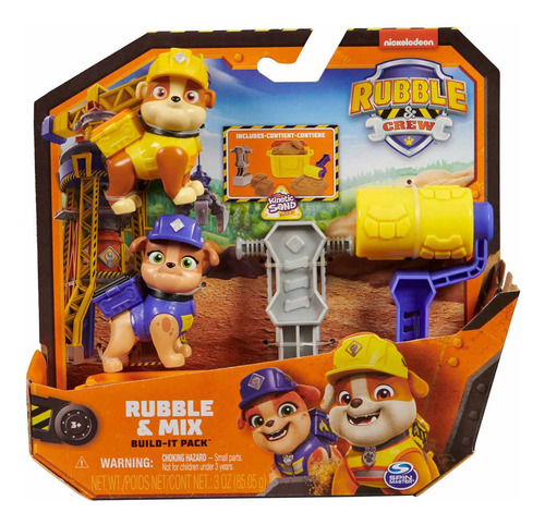 2 muñecos Rubble E Mix - Rubble & Crew Paw Patrol