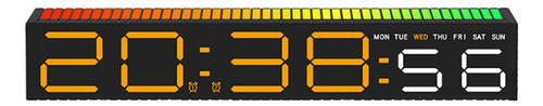 Reloj Digital Sensores De Sonido Dinámicos Amarillo Digital