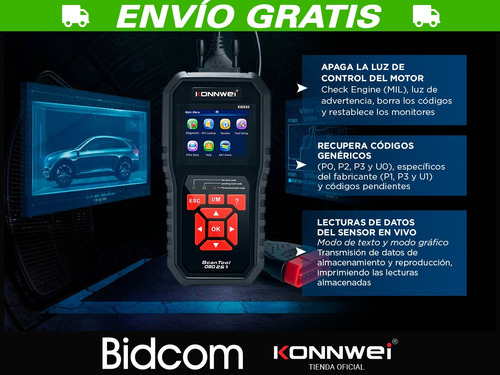 Imagen 3 de 8 de Scanner Automotriz Konnwei Remplazo Autel Encuentra Fallas