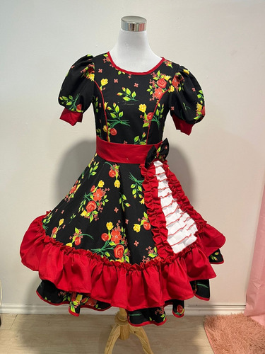 Vestido Niña Huasa/chinita Fiestas Patrias Chile Talla 10