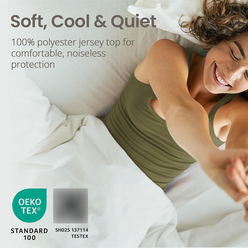 Saferest 100% Impermeable Protector De Colchon Queen Size