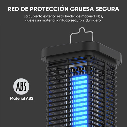 20w Lámpara Mata Mosquitos Eléctrica Portatil 4200v Color Negro