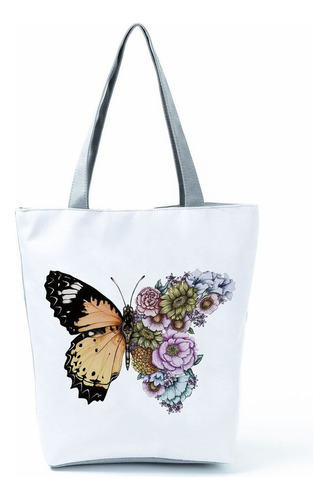 Bolso De Mano Con Estampado De Mariposas, Bolsa De Mano [u]