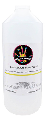 Removedor Esmalte Semipermanente Y Gel X Litro Bellas Manos
