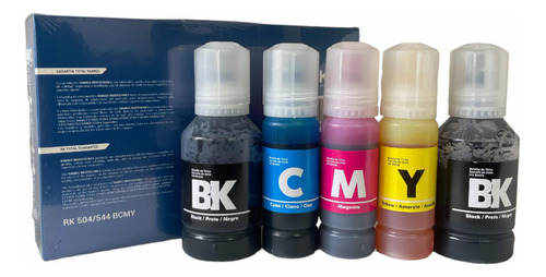 Combo Tinta Compatible Rk504/544 X 5 Para Sistema Continuo