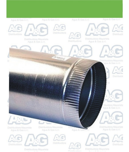 Caño / Tubo Zinc Ventilación De 5 Pulgadas X 1 Metro