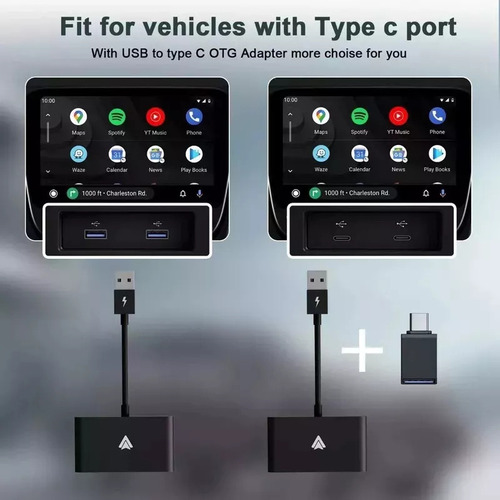 ` Adaptador Conversor Sem Fio Para Carro Android Auto C