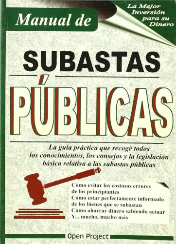 Libro Manual De Subastas Publicas De Anonimo Open Project