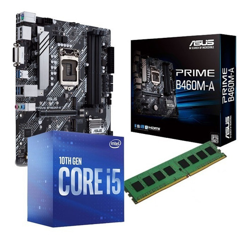 Combo Actualizacion I5 10400f B460 Asus 8gb Ddr4 - Acuario