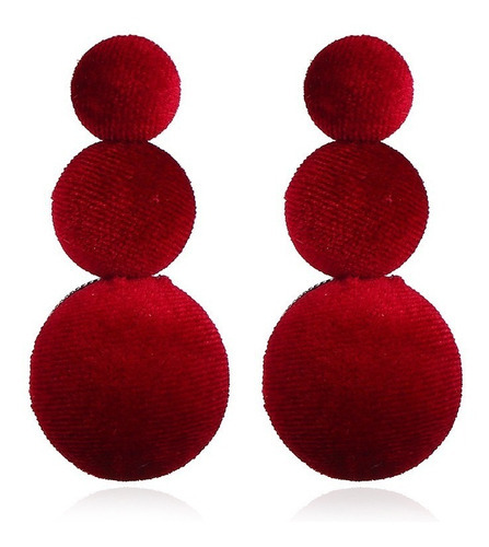 Aretes Buttons Sunshine - Rojos Color Rojo