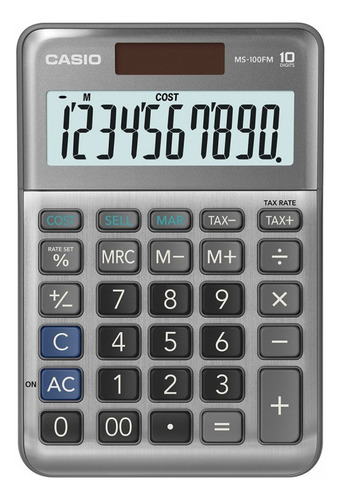 Ms100-fm Calculadora Casio Mini Escritorio Display Grande 10