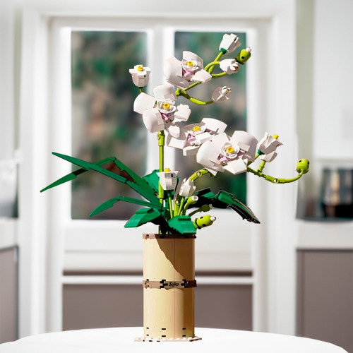 Soku Flores Orquideas Blancas Bloques Construcción Decora Cantidad De Piezas 558