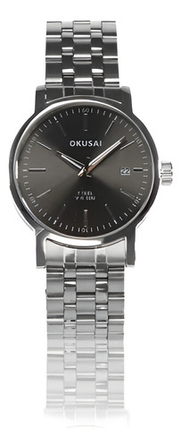 Reloj Okusai Hombre Okh0084-9a8malla De Acero Sumergible 50m Plateado Y Dorado Plateado Plateado